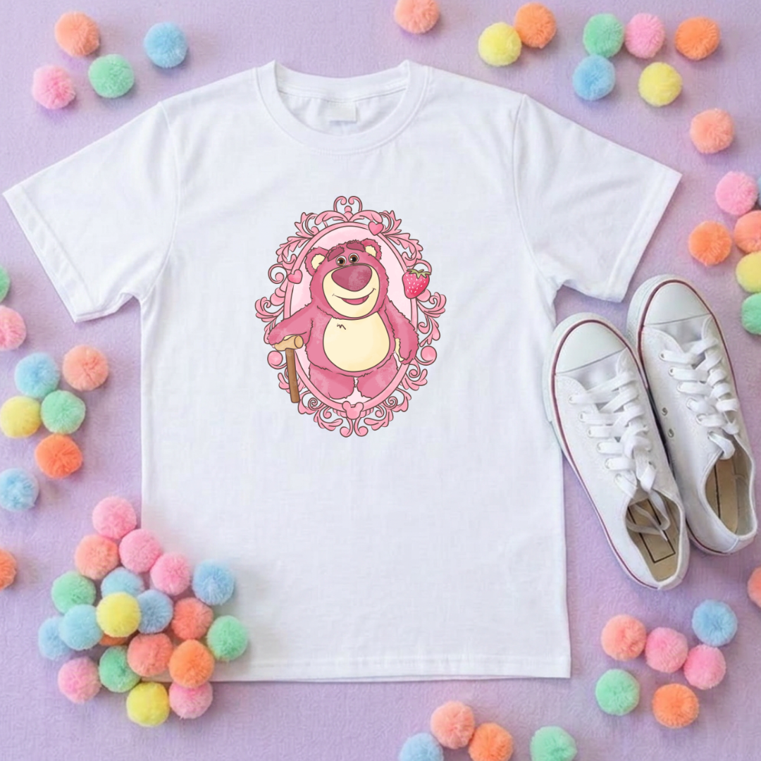 Strawberry Pink Bear, Lotso Toys, Sunnyside Daycare, Florida, Orlando, Magical World, Pink T-Shirts - Adults & Kids Sizes