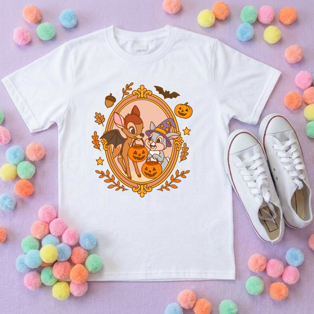 Pumpkin Pals Bambi Park Life T-Shirt, Ears, Florida, Orlando, Cruise Holidays T-Shirts, Holiday Outfits - Adults & Kids Sizes - Cotton T-Shirt