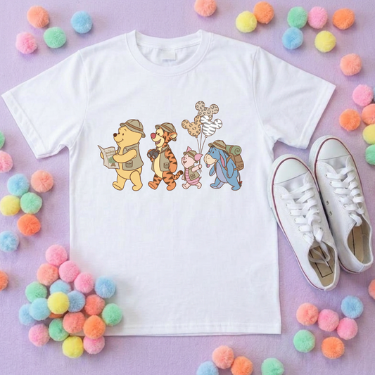 Pooh Animal Kingdom Safari Park Life T-Shirt, Ears, Florida, Orlando, Cruise Holidays T-Shirts, Holiday Outfits - Adults & Kids Sizes - Cotton T-Shirt