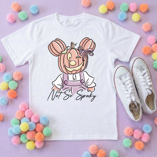 Pumpkin Scare Mouse T-Shirt, Ears, Florida, Orlando, Halloween T-Shirts, Pumpkin Halloween Outfits - Adults & Kids Sizes - Cotton T-Shirt