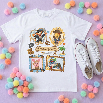 Pirate Besties Park Life T-Shirt, Ears, Florida, Orlando, Cruise Holidays T-Shirts, Holiday Outfits - Adults & Kids Sizes - Cotton T-Shirt