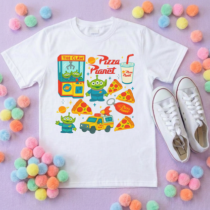 Planet Pizza Park Life T-Shirt, Ears, Florida, Orlando, Cruise Holidays T-Shirts, Holiday Outfits - Adults & Kids Sizes - Cotton T-Shirt