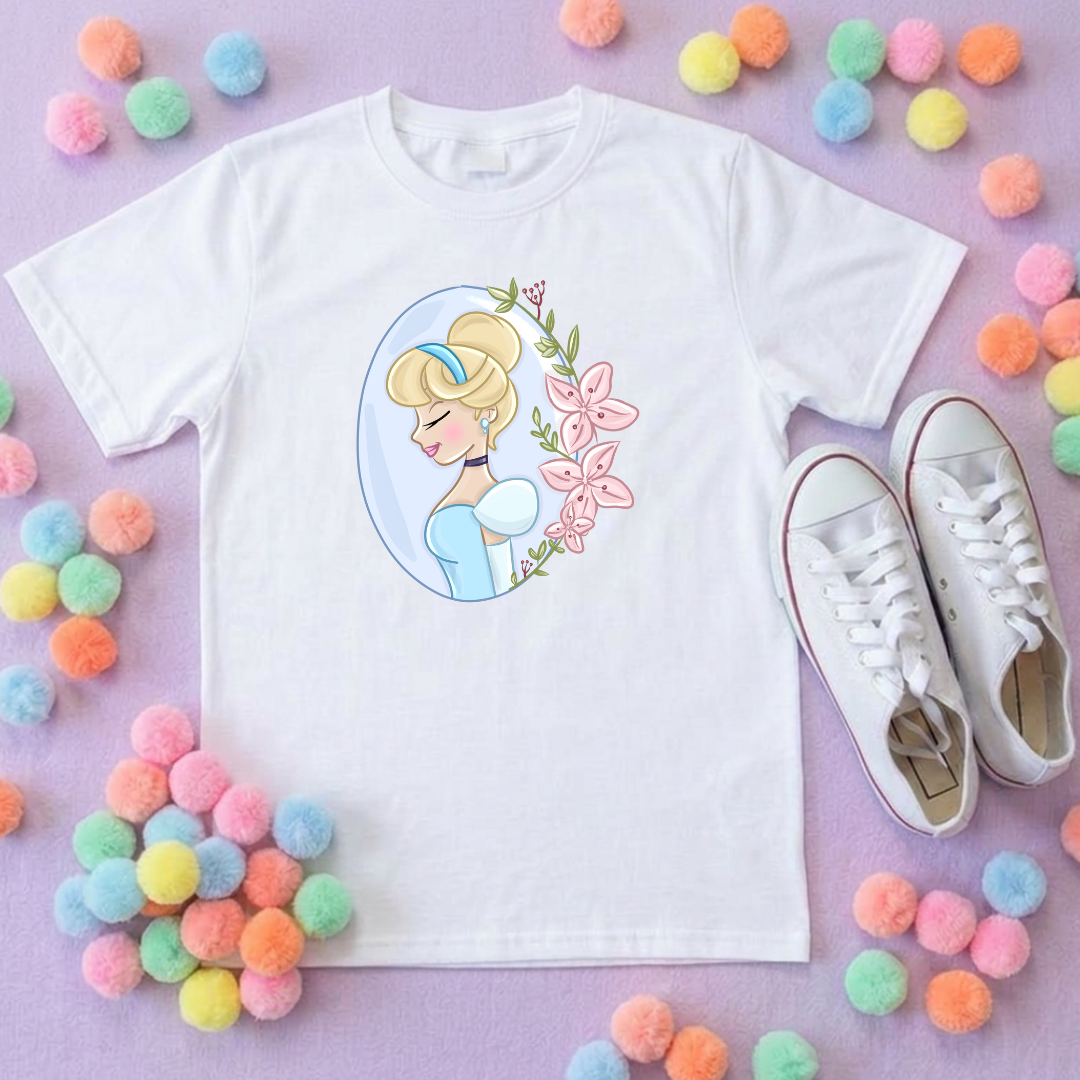 Ballgown Princess Inspired Printed T-Shirt, Princess Movie, Mouse Ears, Princess- Adults & Kids Sizes - Cotton T-Shirt
