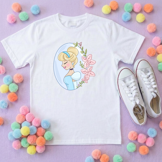 Ballgown Princess Inspired Printed T-Shirt, Princess Movie, Mouse Ears, Princess- Adults & Kids Sizes - Cotton T-Shirt