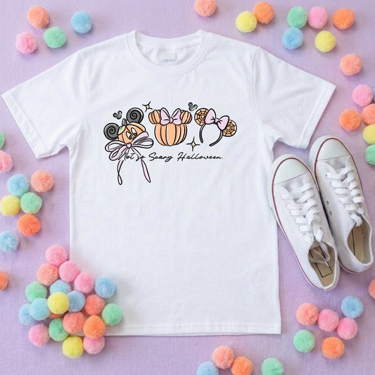 Pumpkin Trick or Treat T-Shirt, Ears, Florida, Orlando, Halloween T-Shirts, Pumpkin Halloween Outfits - Adults & Kids Sizes - Cotton T-Shirt