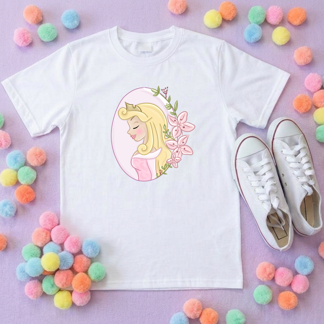 Sleeping Princess Inspired Printed T-Shirt, Princess Movie, Mouse Ears, Princess- Adults & Kids Sizes - Cotton T-Shirt
