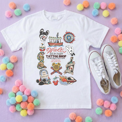 Walts Tattoo Park Life T-Shirt, Ears, Florida, Orlando, Cruise Holidays T-Shirts, Holiday Outfits - Adults & Kids Sizes - Cotton T-Shirt