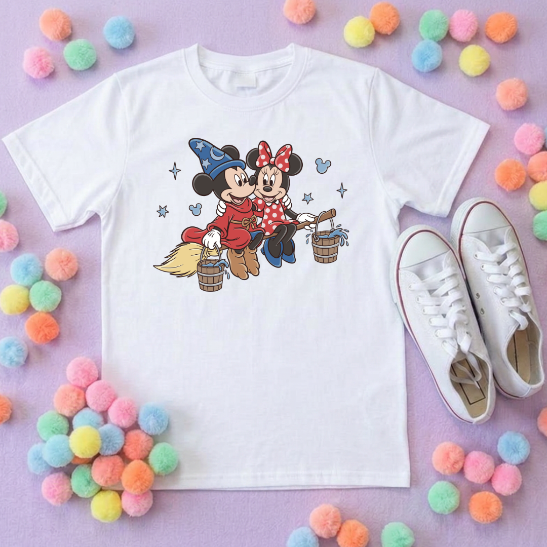Magical Sorcerer and Minnie T-Shirt, Florida, Orlando, Magical World - Adults & Kids Sizes