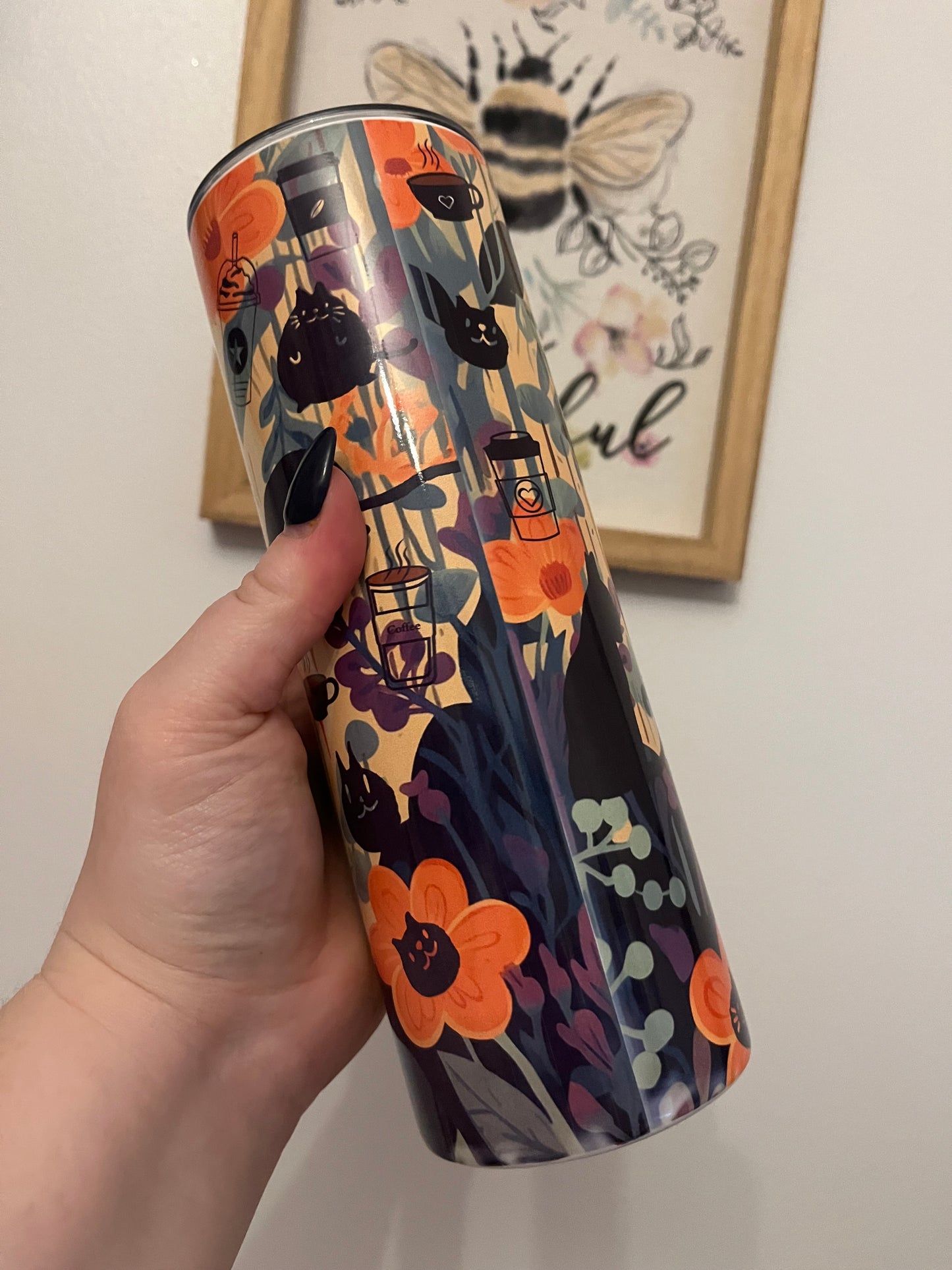 All I Need is Coffee and my Cat 20oz Tumbler ~ Hot and Cold Drinks