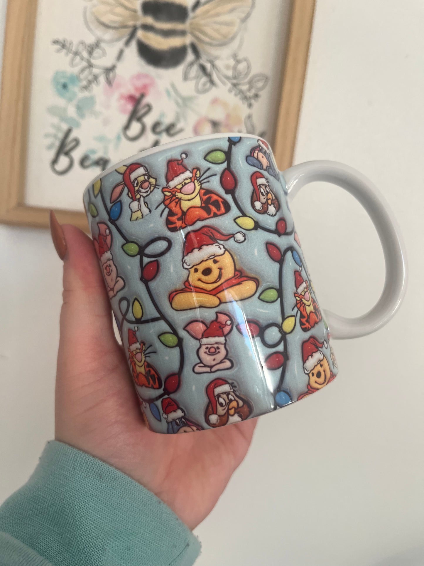Christmas Pooh and Friends,Christmas Mug, Hot Chocolate Mug, Personalised Mug, Christmas Movie Mug