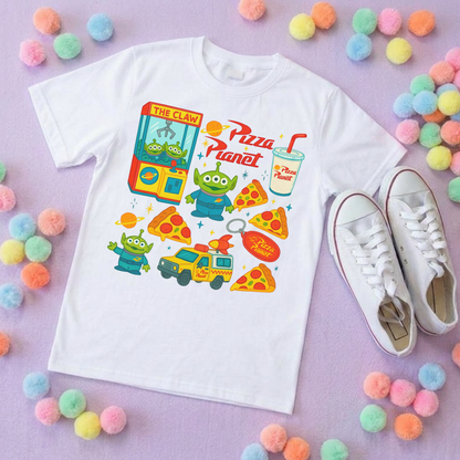 Planet Pizza Park Life T-Shirt, Ears, Florida, Orlando, Cruise Holidays T-Shirts, Holiday Outfits - Adults & Kids Sizes - Cotton T-Shirt
