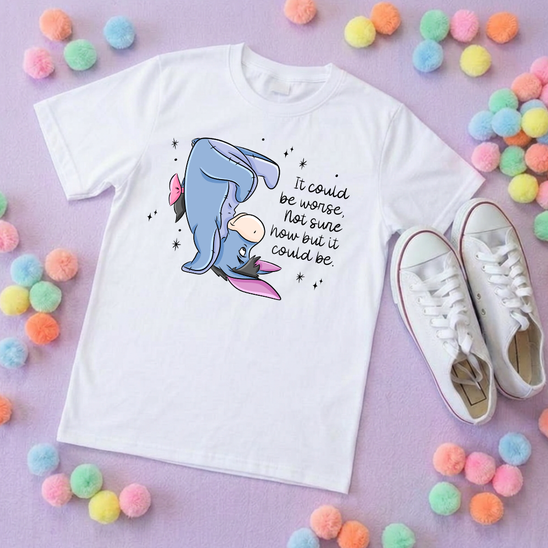 Could be Worse Eeyore Park Life T-Shirt, Ears, Florida, Orlando, Cruise Holidays T-Shirts, Holiday Outfits - Adults & Kids Sizes - Cotton T-Shirt
