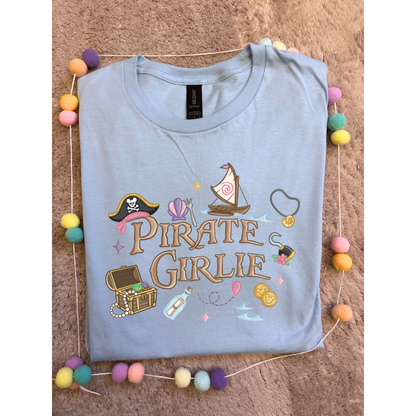 Pirate Girlies Park Life T-Shirt, Ears, Florida, Orlando, Cruise Holidays T-Shirts, Holiday Outfits - Adults & Kids Sizes - Cotton T-Shirt