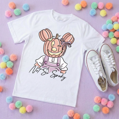 Pumpkin Scare Mouse T-Shirt, Ears, Florida, Orlando, Halloween T-Shirts, Pumpkin Halloween Outfits - Adults & Kids Sizes - Cotton T-Shirt
