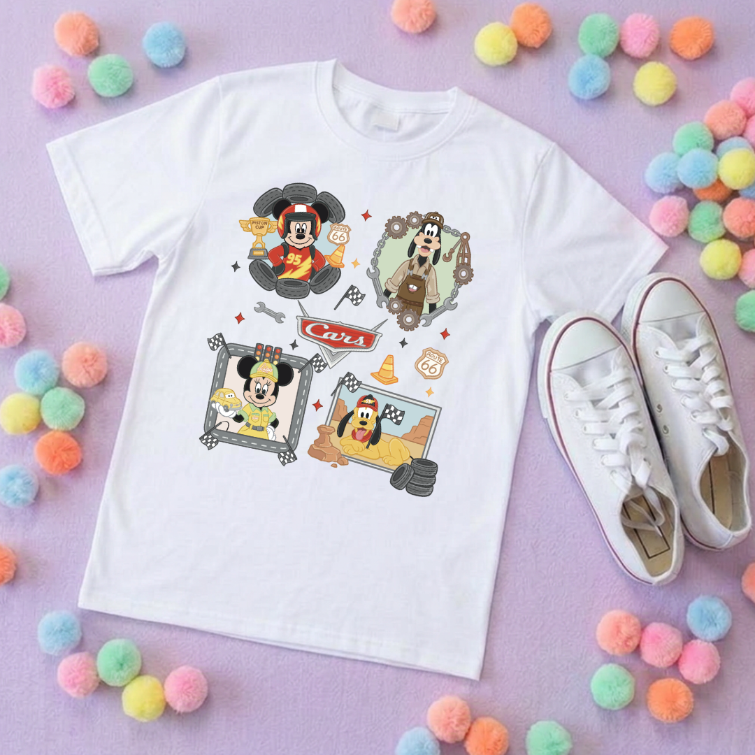 Cars Mouse Besties Park Life T-Shirt, Ears, Florida, Orlando, Cruise Holidays T-Shirts, Holiday Outfits - Adults & Kids Sizes - Cotton T-Shirt
