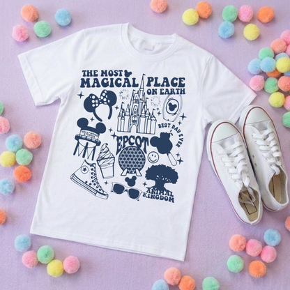 Happiest Place, Park Life T-Shirt, Ears, Florida, Orlando, Cruise Holidays T-Shirts, Holiday Outfits - Adults & Kids Sizes - Cotton T-Shirt