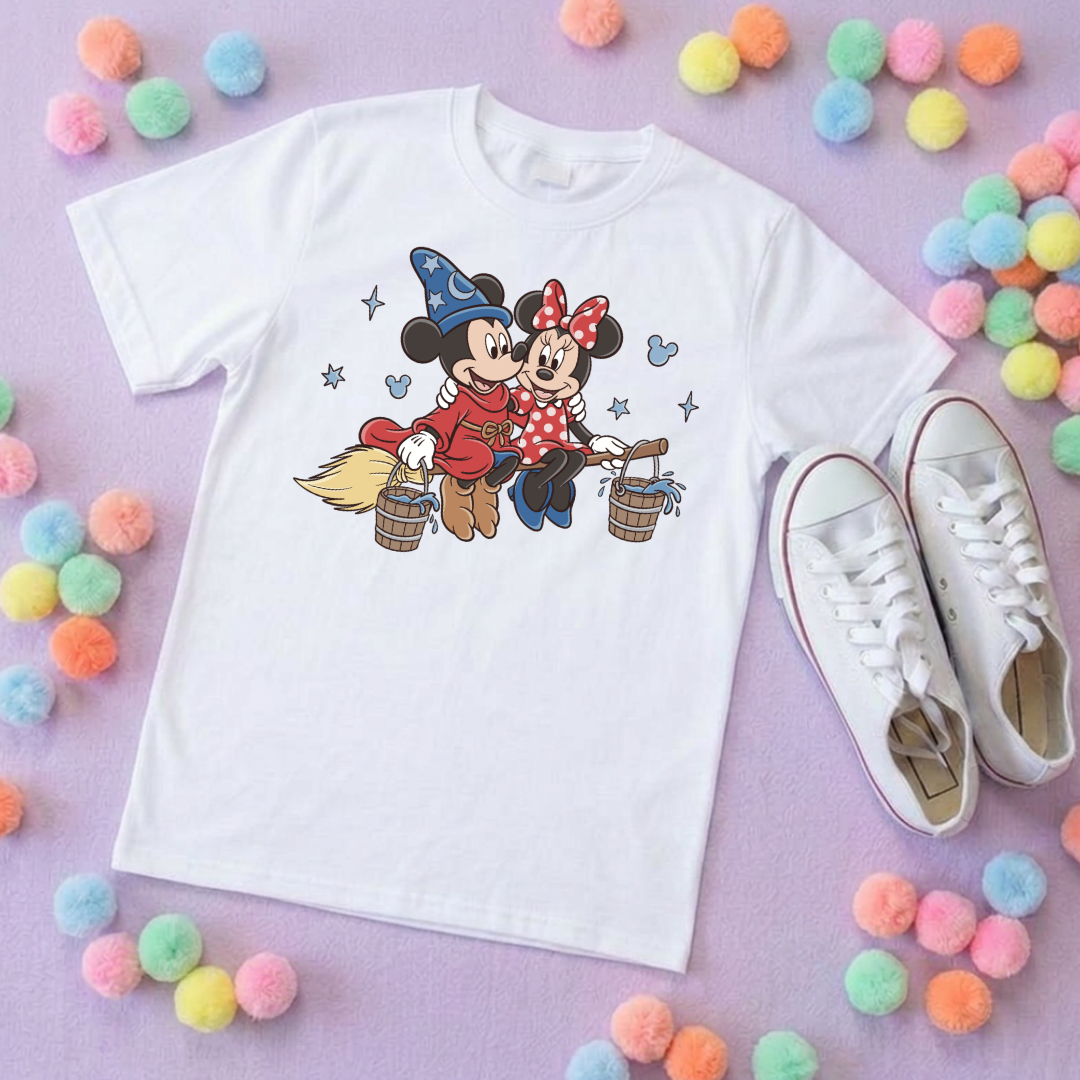 Magical Sorcerer and Minnie T-Shirt, Florida, Orlando, Magical World - Adults & Kids Sizes