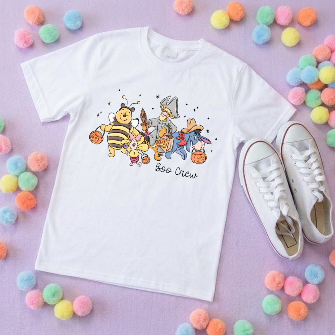 Pooh Boo Crew Too Park Life T-Shirt, Ears, Florida, Orlando, Cruise Holidays T-Shirts, Holiday Outfits - Adults & Kids Sizes - Cotton T-Shirt