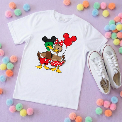 Park Ducks Duo, Park Life T-Shirt, Ears, Florida, Orlando, Cruise Holidays T-Shirts, Holiday Outfits - Adults & Kids Sizes - Cotton T-Shirt