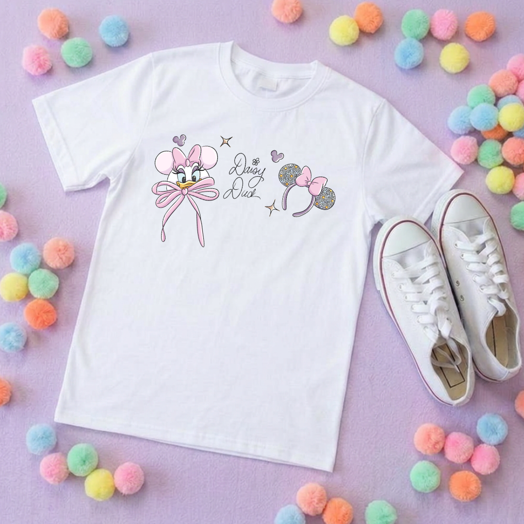 Magical Girlie Duck Bow Printed T-Shirt, Florida, Orlando, Magical World - Adults & Kids Sizes