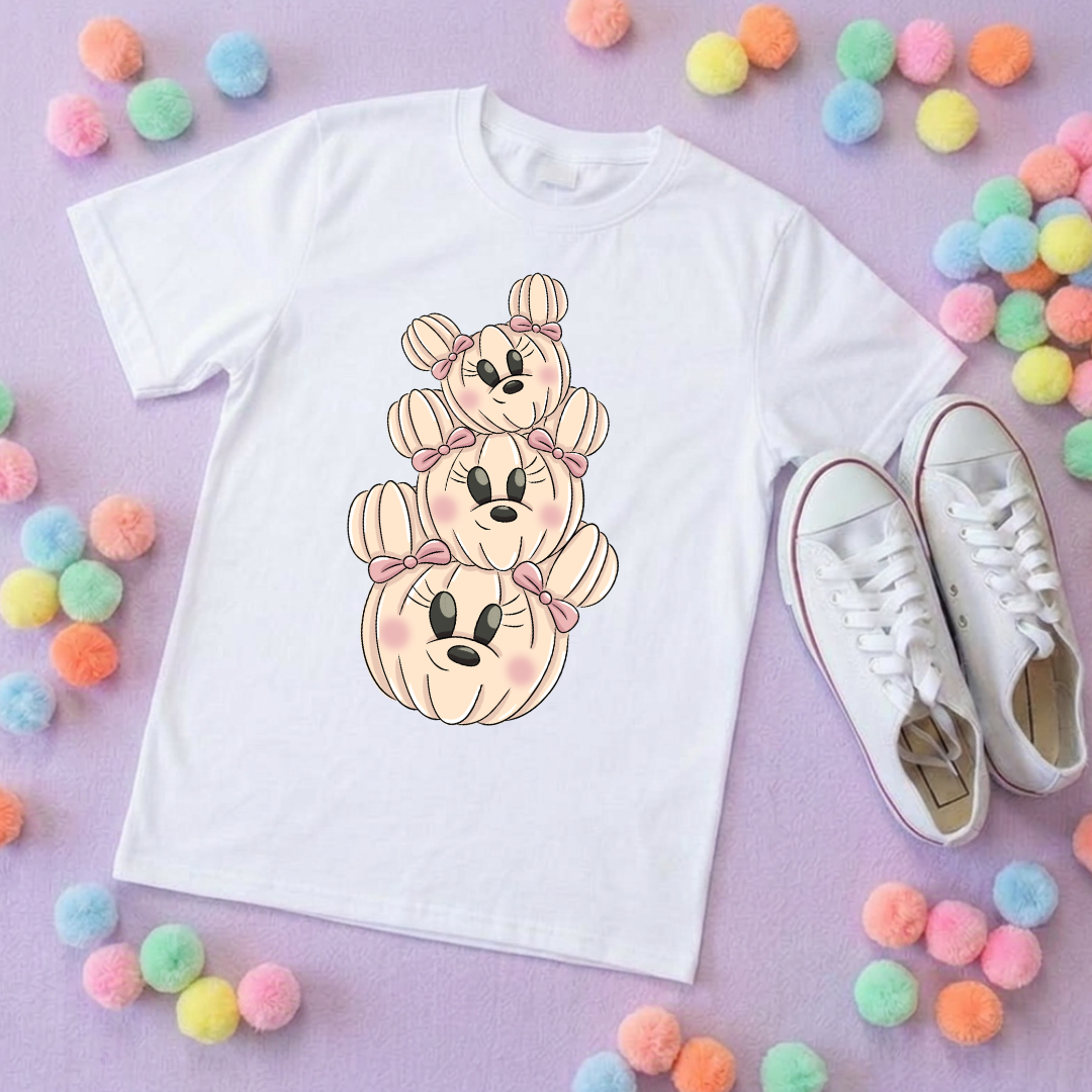 Cute Pumpkin Mouse T-Shirt, Ears, Florida, Orlando, Halloween T-Shirts, Pumpkin Halloween Outfits - Adults & Kids Sizes - Cotton T-Shirt