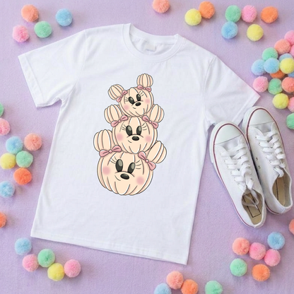 Cute Pumpkin Mouse T-Shirt, Ears, Florida, Orlando, Halloween T-Shirts, Pumpkin Halloween Outfits - Adults & Kids Sizes - Cotton T-Shirt
