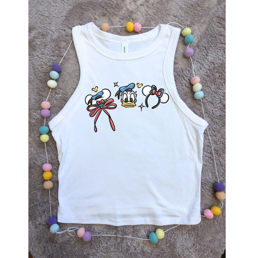 Magical Sailor Duck Bow Printed Vest, Florida, Orlando, Magical World - Adults & Kids Sizes