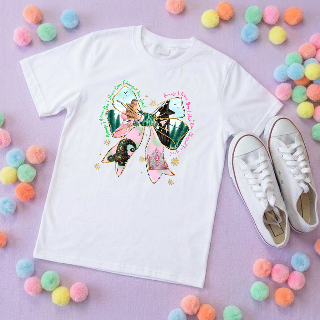 Wicked Witch Changed for Good Inspired Printed White T-Shirt, Changed for Good, Glinda, Elphaba - Adults & Kids Sizes - Cotton T-Shirt