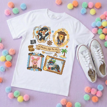 Pirate Besties Park Life T-Shirt, Ears, Florida, Orlando, Cruise Holidays T-Shirts, Holiday Outfits - Adults & Kids Sizes - Cotton T-Shirt