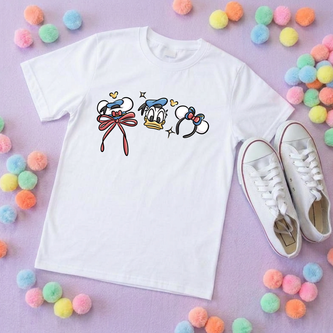 Magical Sailor Duck Bow Printed T-Shirt, Florida, Orlando, Magical World - Adults & Kids Sizes