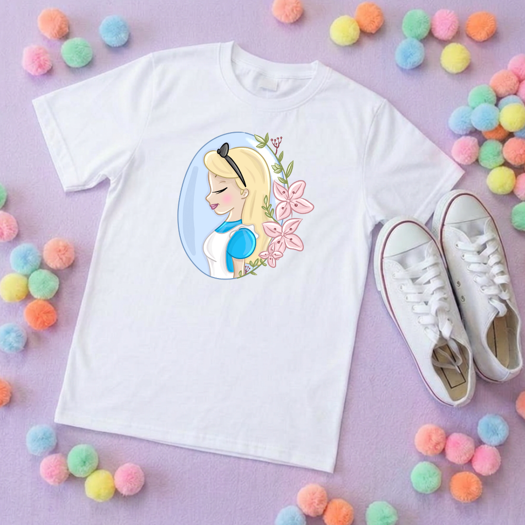Wonderland Alice Flower Inspired T-Shirt, Florida, Orlando - Adults & Kids Sizes - Cotton T-Shirt