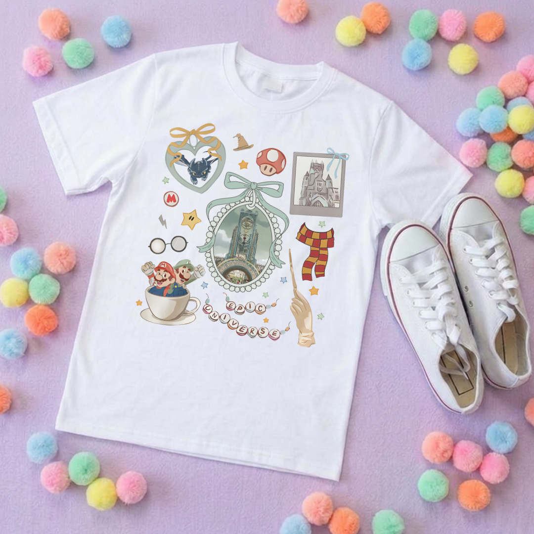 Universe Epic Inspired Printed T-Shirt, Theme Park, Orlando, Inspired Character T-Shirts - Adults & Kids Sizes - Cotton T-Shirt