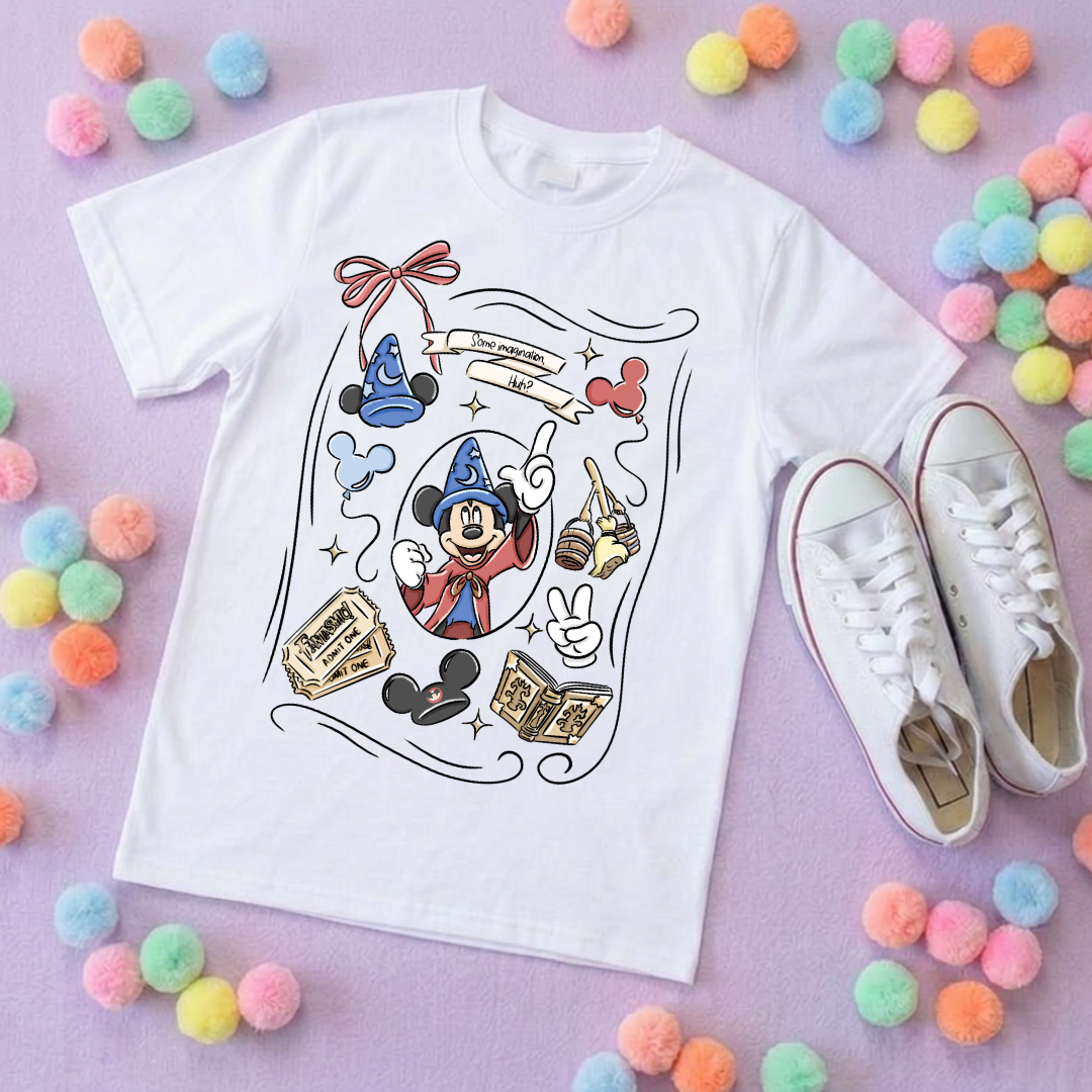 Magical Sorcerer, Full Art Printed T-Shirt, Florida, Orlando, Magical World - Adults & Kids Sizes