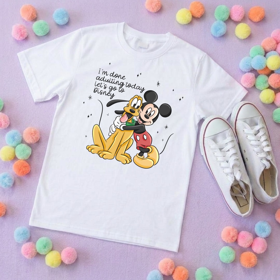 Done Adulting Park Life T-Shirt, Ears, Florida, Orlando, Cruise Holidays T-Shirts, Holiday Outfits - Adults & Kids Sizes - Cotton T-Shirt