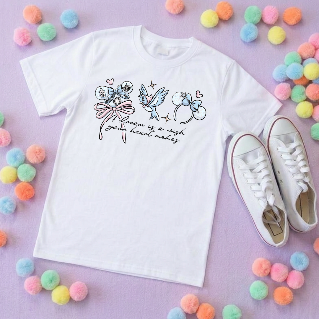 Ballgown Princess Inspired Printed T-Shirt, Princess Movie, Mouse Ears, Princess- Adults & Kids Sizes - Cotton T-Shirt