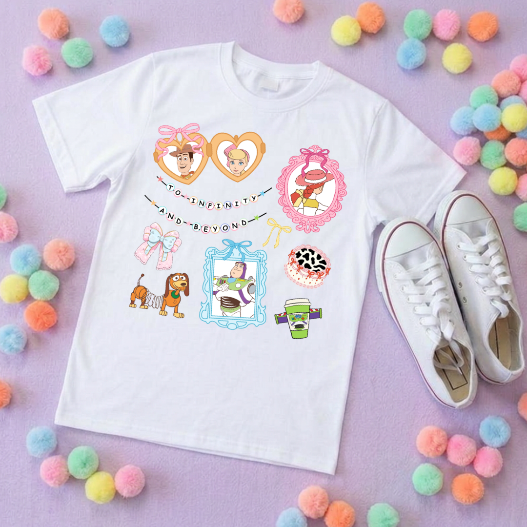 Story Toy Inspired  T-Shirt, Florida, Orlando, Bo Peep, Jessie, Buzz - Adults & Kids Sizes - Cotton T-Shirt
