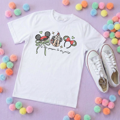 Christmas Mouse and Ears T-Shirt, Ears, Florida, Orlando, Christmas T-Shirts, Christmas Outfits - Adults & Kids Sizes - Cotton T-Shirt