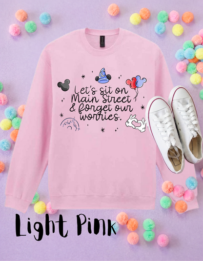 Mainstreet Sweatshirt, Ears, Florida, Orlando, Jumper, Cozy Outfits, - Adults & Kids Sizes - Cotton Sweatshirt