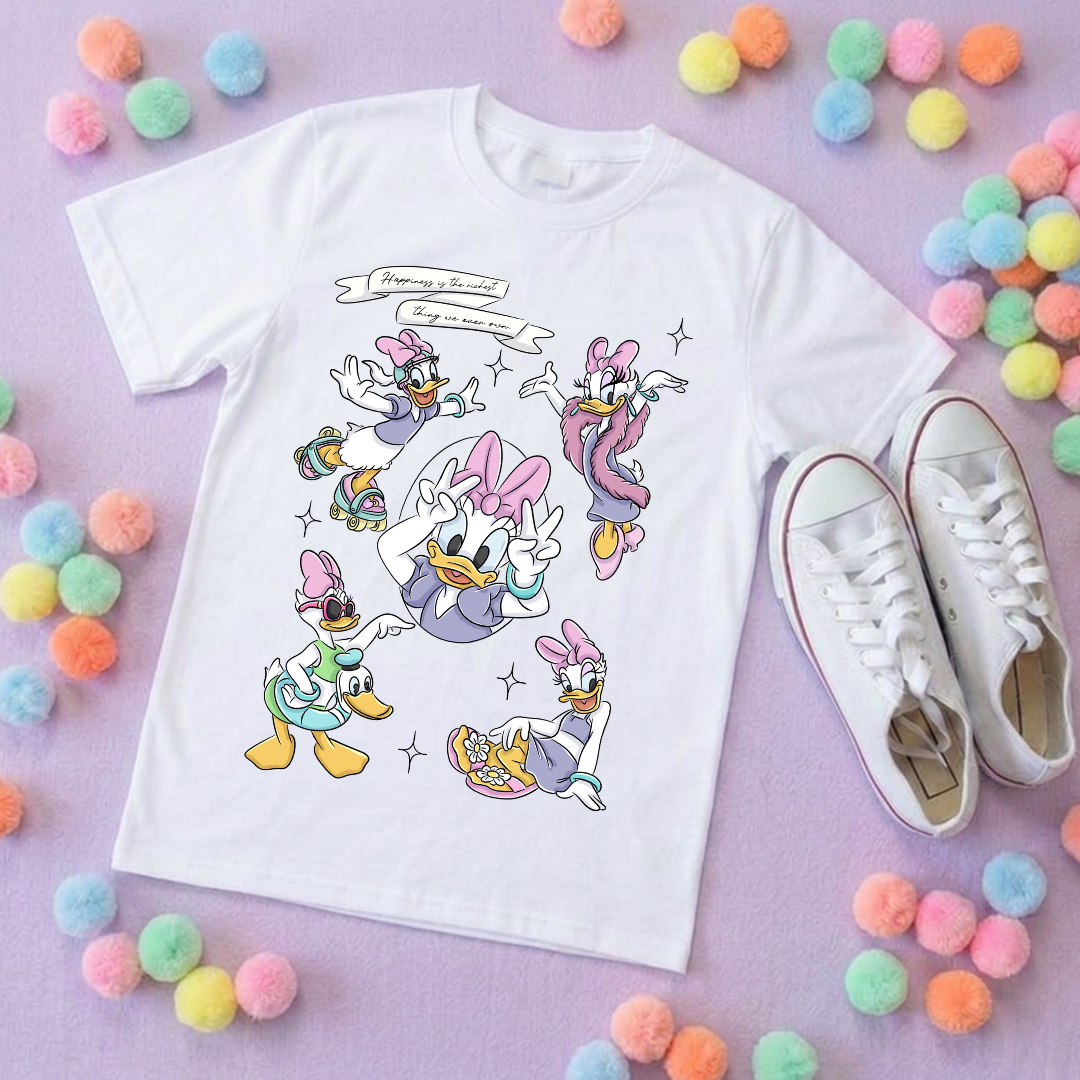 Magical Girlie Duck Full Art Printed T-Shirt, Florida, Orlando, Magical World - Adults & Kids Sizes
