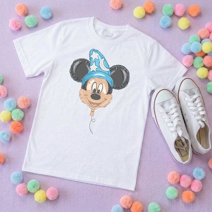 Sorcerer Mouse Balloon, Printed T-Shirt, Florida, Orlando, Magical World - Adults & Kids Sizes