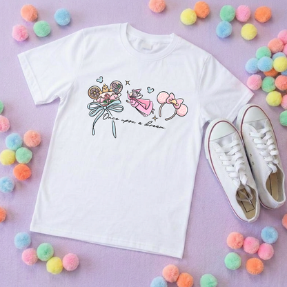 Sleeping Princess Inspired Printed T-Shirt, Princess Movie, Mouse Ears, Princess- Adults & Kids Sizes - Cotton T-Shirt
