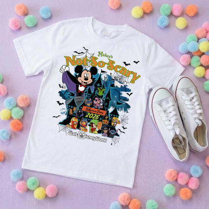 Not So Scary World Inspired Printed Sand T-Shirt, Florida, Orlando, Halloween T-Shirts, Halloween Outfits - Adults & Kids Sizes - Cotton T-Shirt