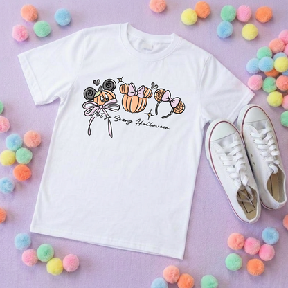 Pumpkin Trick or Treat T-Shirt, Ears, Florida, Orlando, Halloween T-Shirts, Pumpkin Halloween Outfits - Adults & Kids Sizes - Cotton T-Shirt