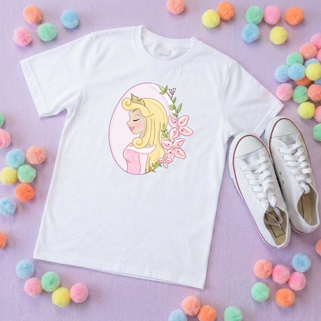 Sleeping Princess Inspired Printed T-Shirt, Princess Movie, Mouse Ears, Princess- Adults & Kids Sizes - Cotton T-Shirt