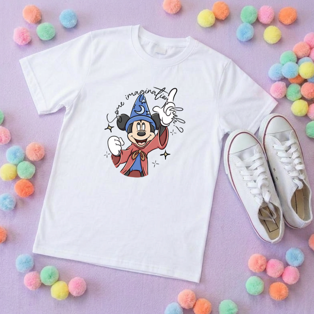 Magical Sorcerer, Some Imagination Printed T-Shirt, Florida, Orlando, Magical World - Adults & Kids Sizes