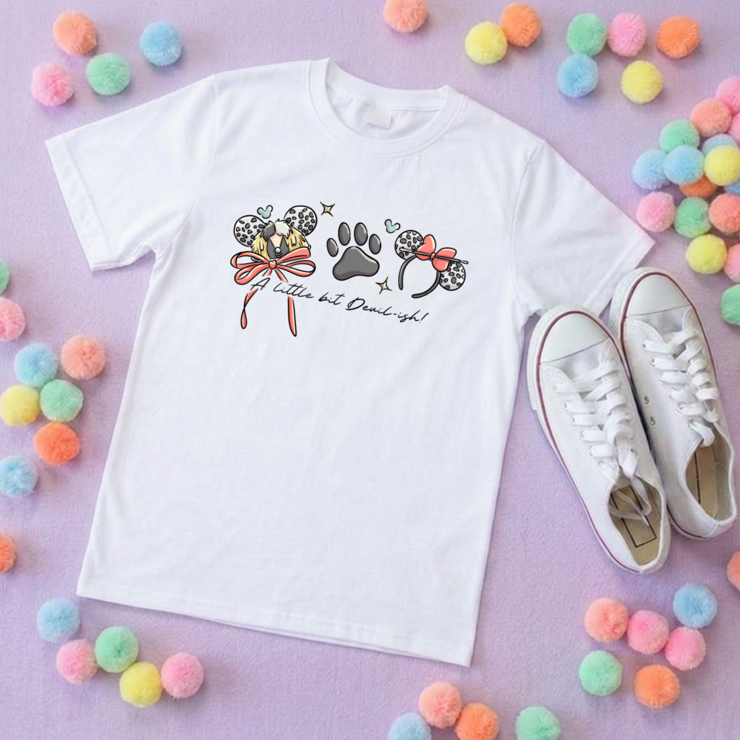 Villain Inspired Printed T-Shirt, Under the Sea, Hello Beastie, De-vil, Villains Theme - Adults & Kids Sizes - Cotton T-Shirt