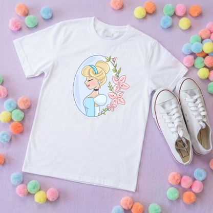 Ballgown Princess Inspired Printed T-Shirt, Princess Movie, Mouse Ears, Princess- Adults & Kids Sizes - Cotton T-Shirt