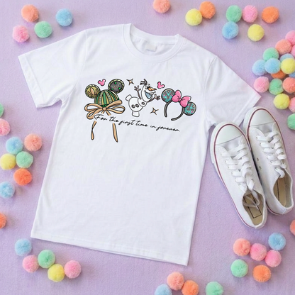Frozen Sisters  Inspired Printed T-Shirt, Norwegian Style, Happy Snowman, Olaf, Bruni - Adults & Kids Sizes - Cotton T-Shirt
