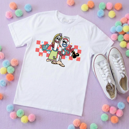 Toys Story Forky & Knifey Art Park Life T-Shirt, Ears, Florida, Orlando, Cruise Holidays T-Shirts, Holiday Outfits - Adults & Kids Sizes - Cotton T-Shirt