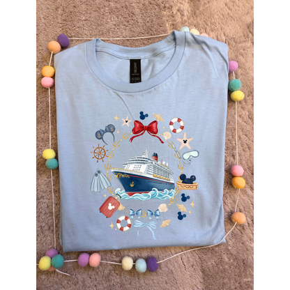 Cruise Line T-Shirt, Ears, Florida, Orlando, Cruise Holidays T-Shirts, Holiday Outfits - Adults & Kids Sizes - Cotton T-Shirt